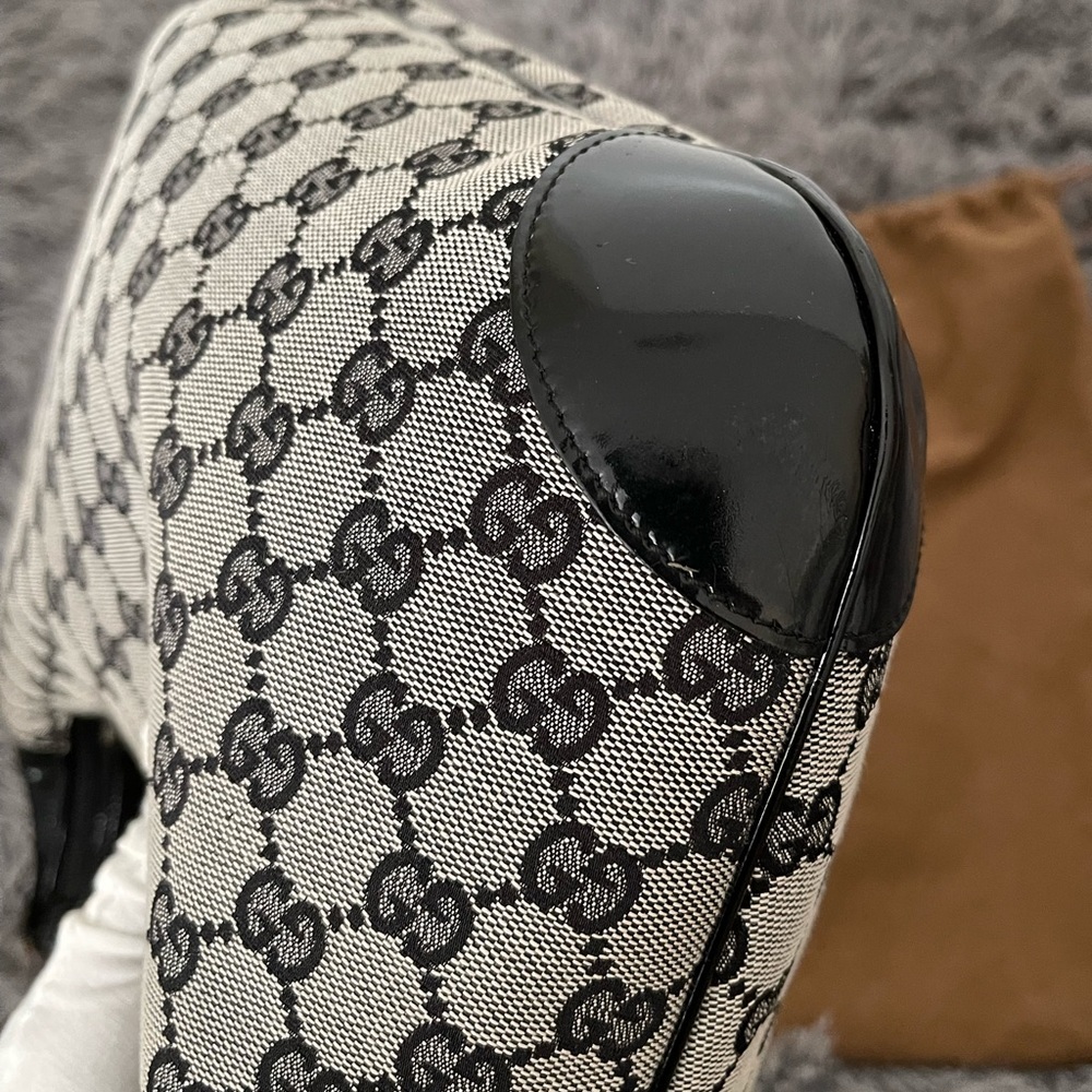 Gucci GG Canvas Shoulder Hobo Bag black/Gray - Picture 13 of 15